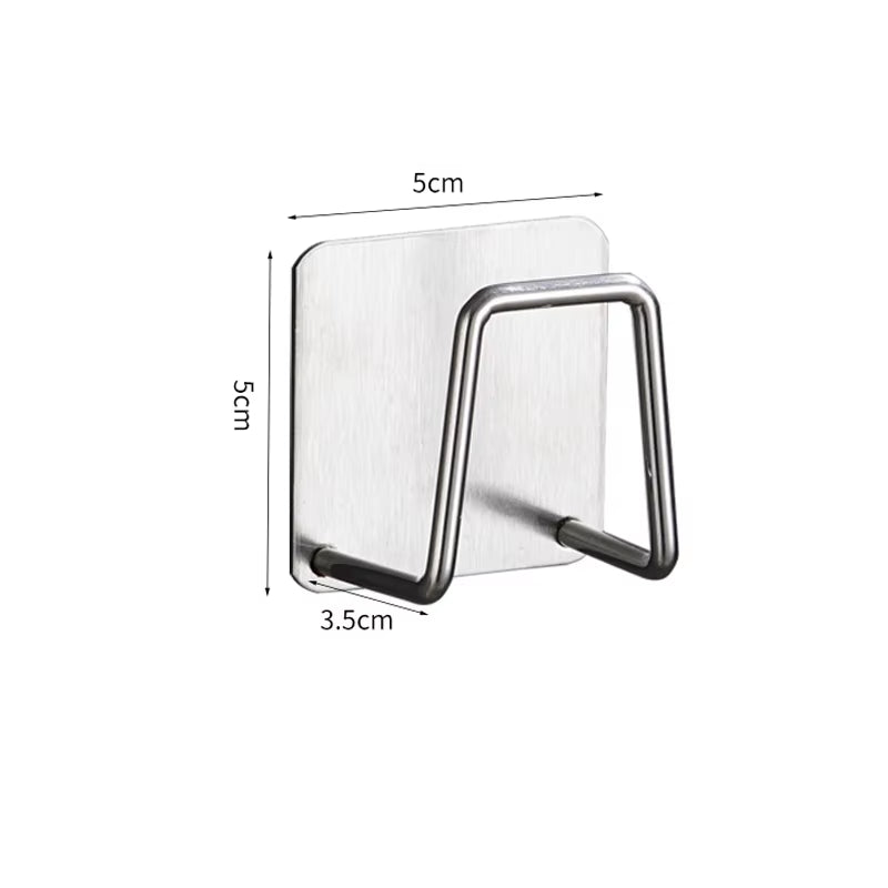 Kitchen Sink Sponge Holder Self Adhesive Drain Drying Rack Wall Hooks Sponge Stand Storage Organizer for Kitchen Sink Organizer