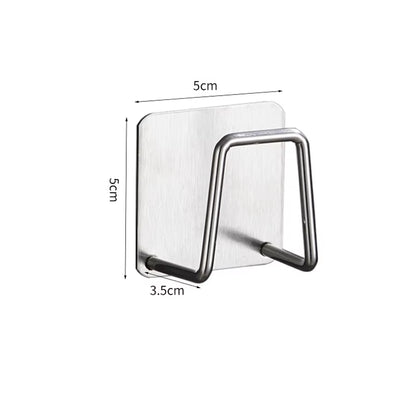 Kitchen Sink Sponge Holder Self Adhesive Drain Drying Rack Wall Hooks Sponge Stand Storage Organizer for Kitchen Sink Organizer